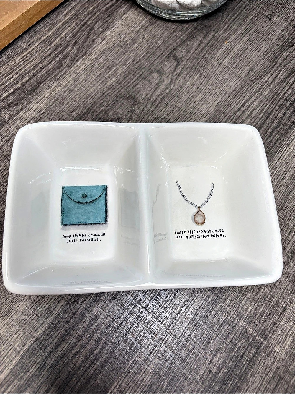 Rae Dunn Artisan Collection Divided Trinket Dish